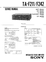 Sony TA-F242 - Service Manual